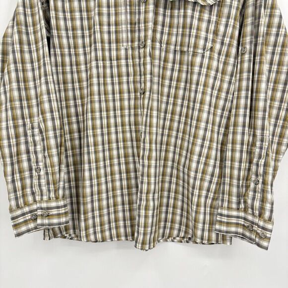 Eddie Bauer Vented Long Sleeve Fishing Shirt Mens Lg Roll Tab Plaid Zip Pocket - Picture 4 of 10